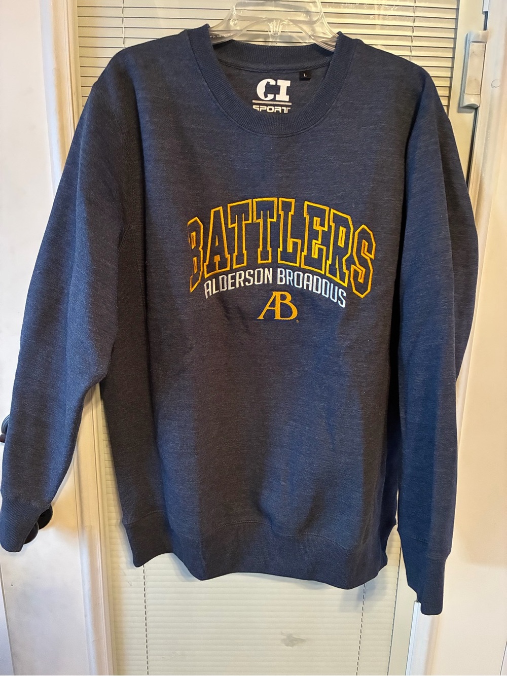 Heather Blue 'Battlers Alderson Broadus' Crewneck Sweatshirt